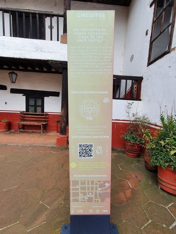 Ex Convent of Santa Catarina (House of the Eleven Courtyards) Marker English text image. Click for full size.