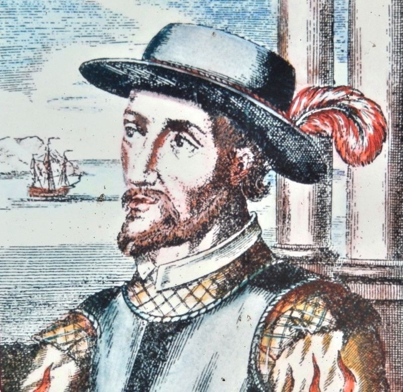 Marker detail: Juan Ponce de Len image. Click for full size.