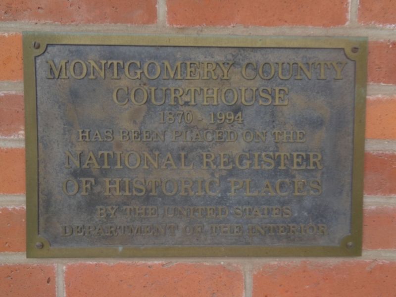 Montgomery County Courthouse Marker image. Click for full size.