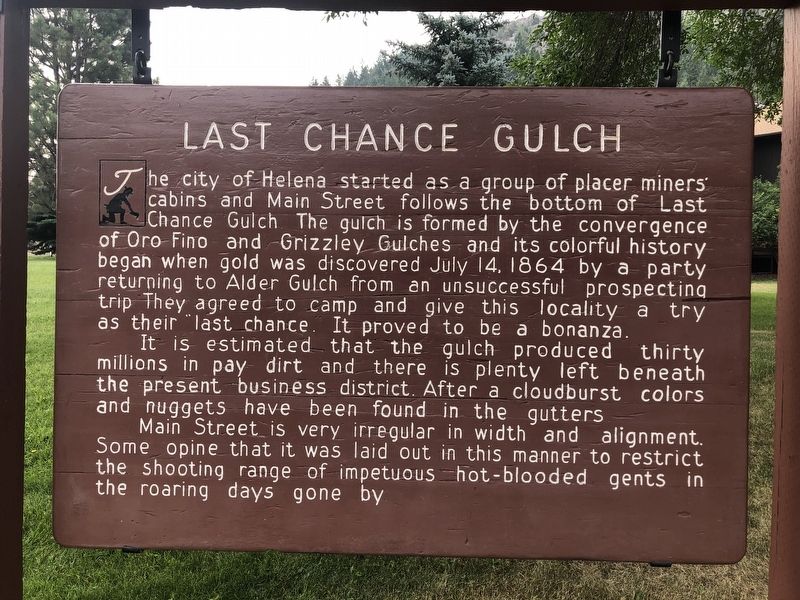 Last Chance Gulch Marker image. Click for full size.