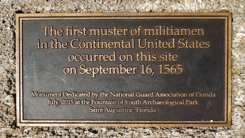 First Muster of Militiamen in the Continental United States Marker image. Click for full size.