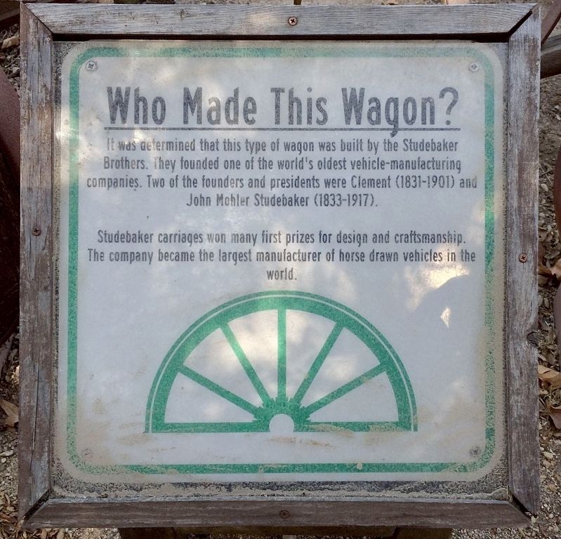 Who Made This Wagon? Marker image. Click for full size.