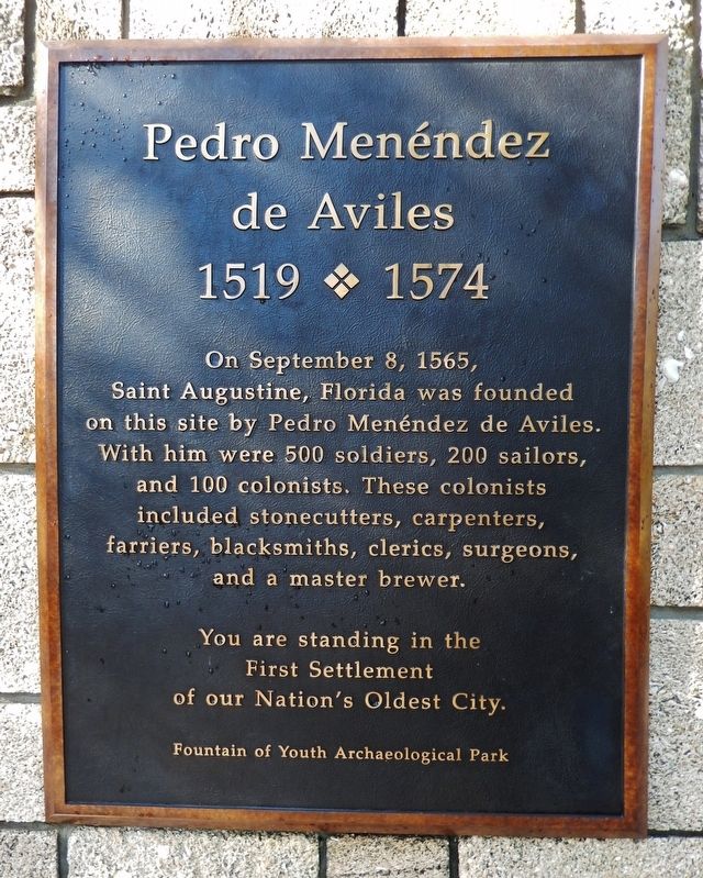 Pedro Menndez de Aviles Marker image. Click for full size.