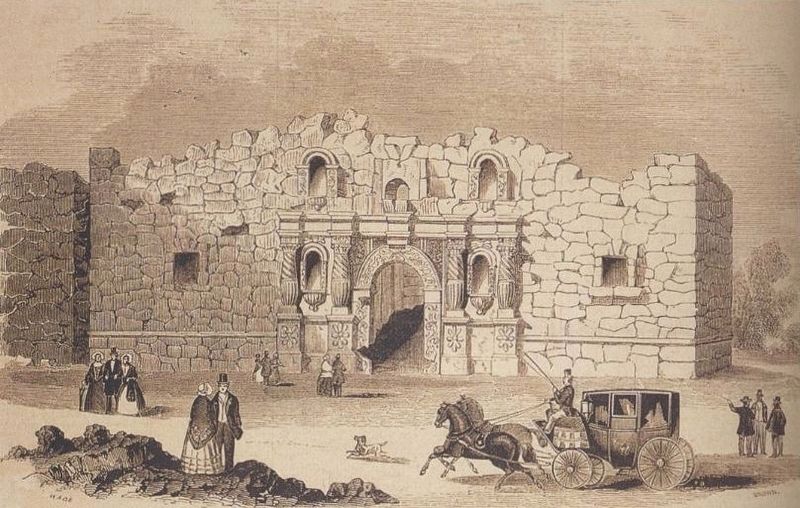 Alamo in ruins image. Click for full size.