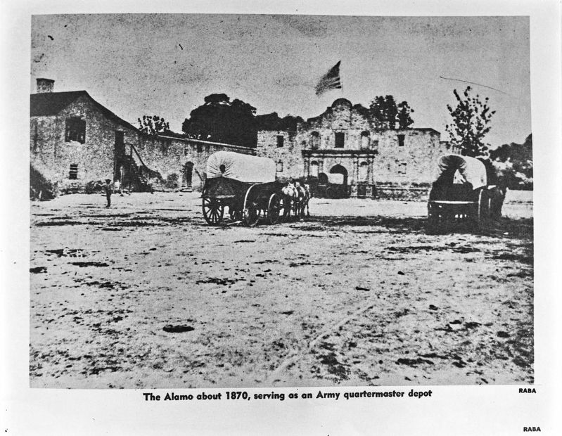 The Alamo serving as a quartermaster depot image. Click for full size.