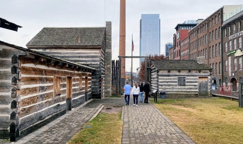Reconstructed Fort Nashborough image. Click for full size.