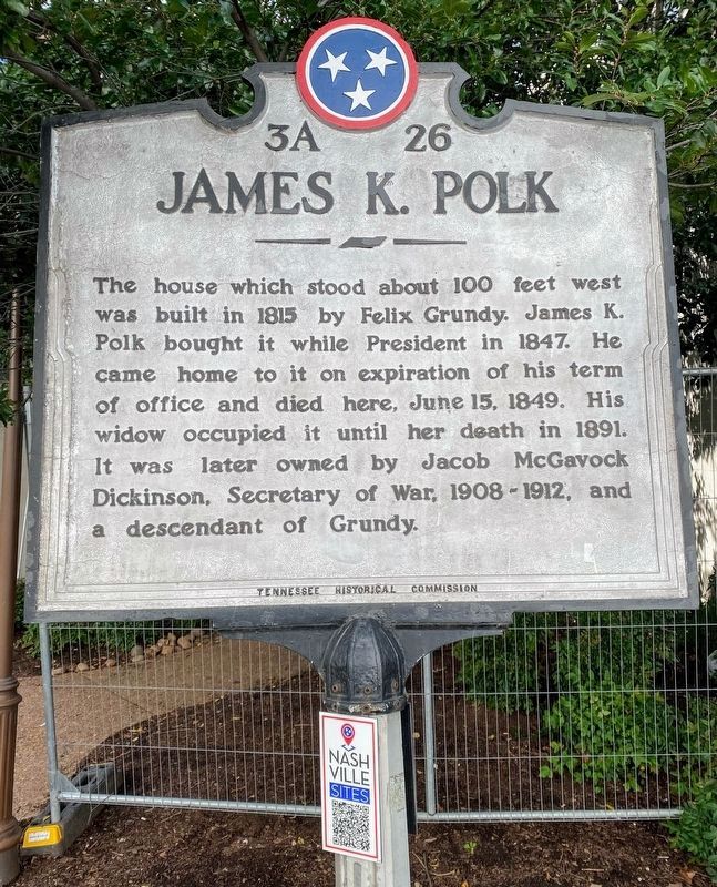 James K. Polk Marker image. Click for full size.