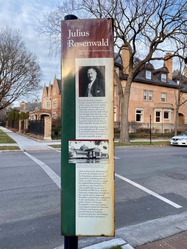 Julius Rosenwald Marker image. Click for full size.