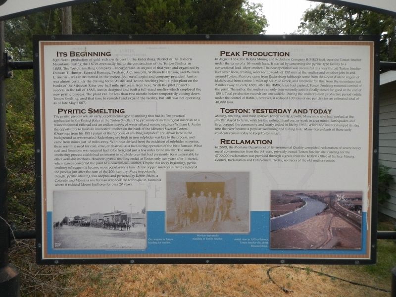 Toston Smelter Marker image. Click for full size.