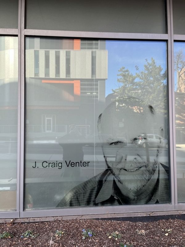 J. Craig Venter window display nearby image. Click for full size.