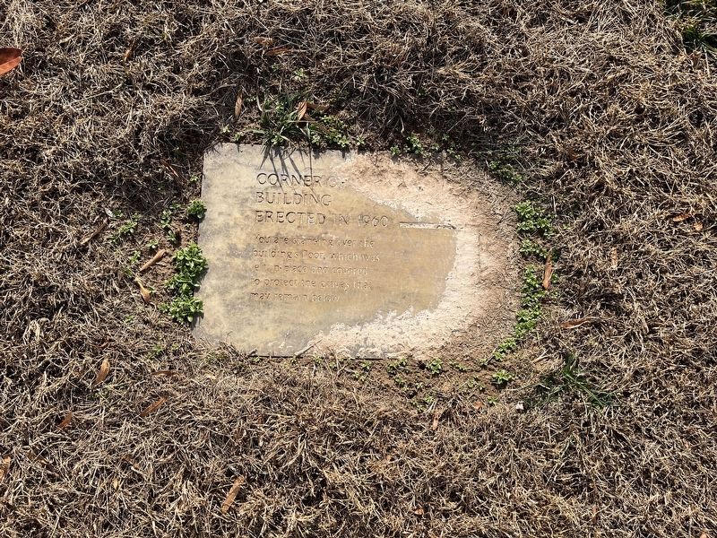 Corner of Building Erected in 1960 Marker image. Click for full size.