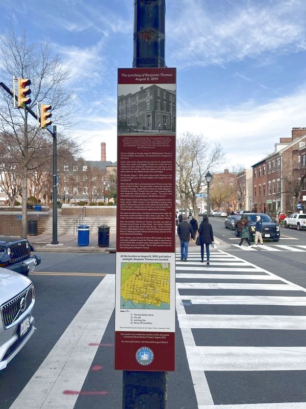 The Lynching of Benjamin Thomas Marker image. Click for full size.