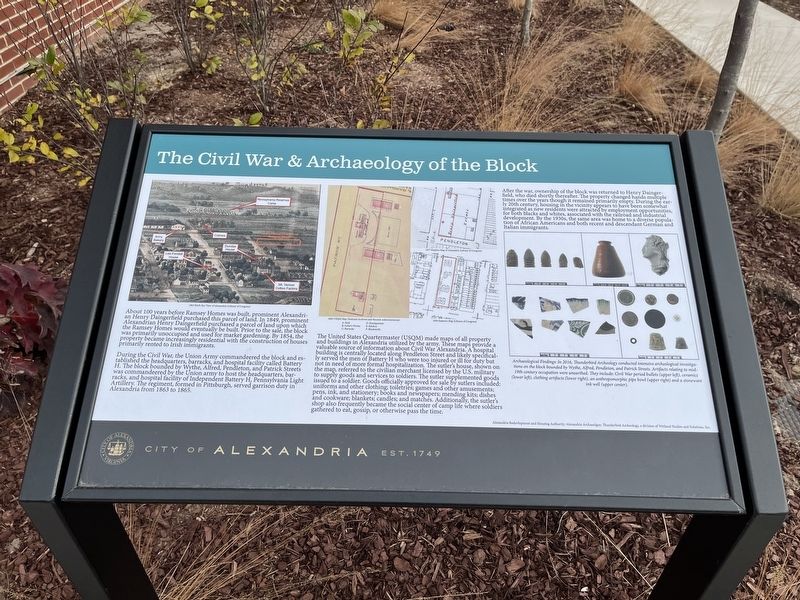 The Civil War & Archaeology of the Block Marker image. Click for full size.