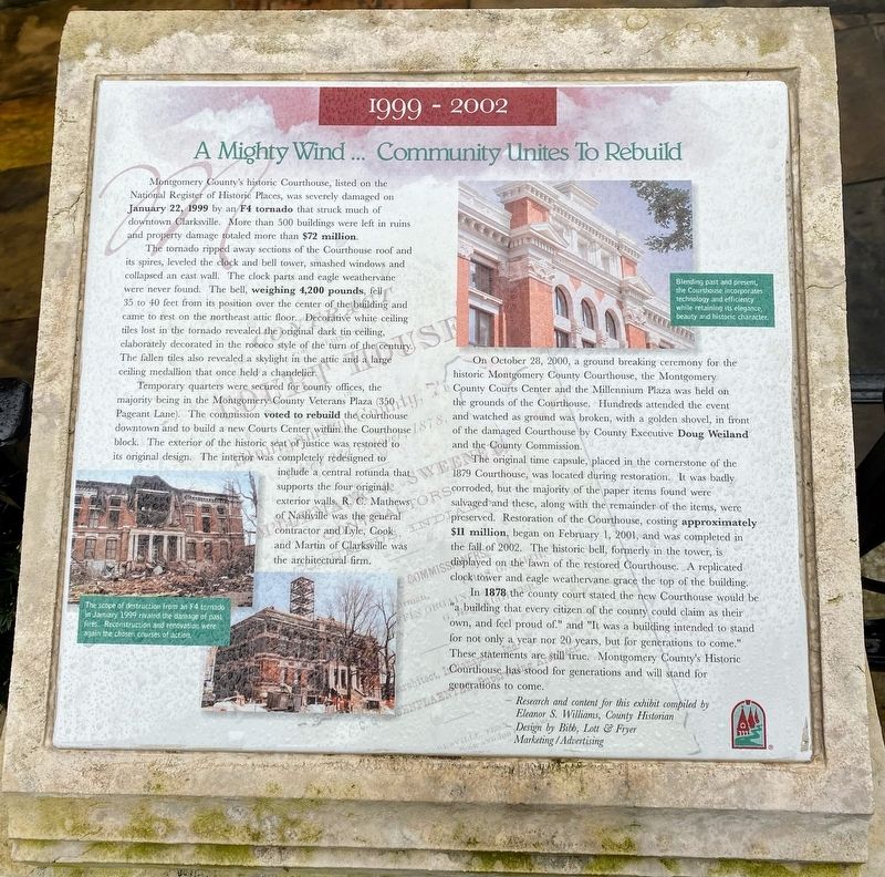 A Mighty Wind... Community Unites To Rebuild Marker image. Click for full size.
