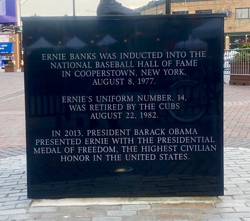 Ernie Banks, "Mr. Cub" Marker - Panel 3 image. Click for full size.