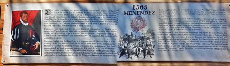 1565 Menendez Marker. Click for full size. 1565 Menendez Marker image. Click for full size.