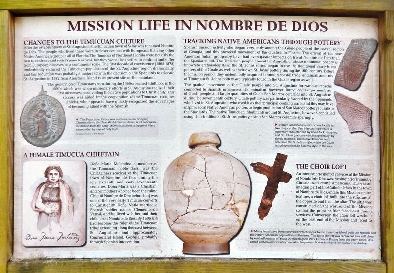 Mission Life in Nombre de Dios Marker image. Click for full size.