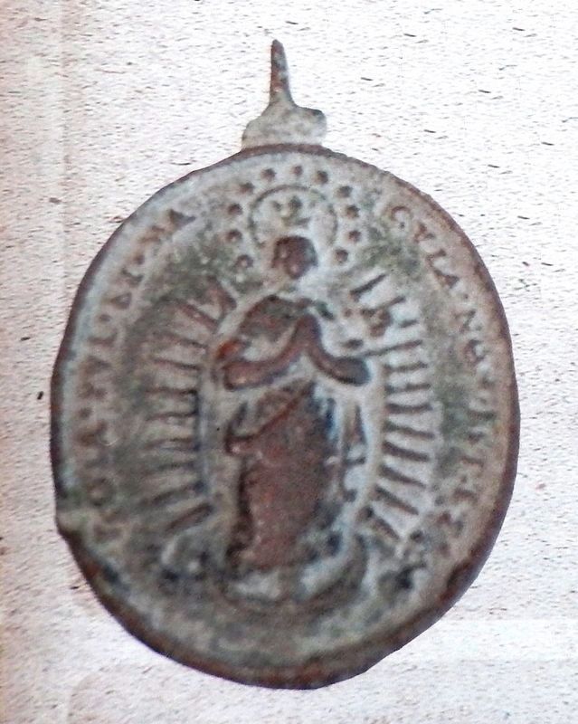 Marker detail: Franciscan Medallion image. Click for full size.