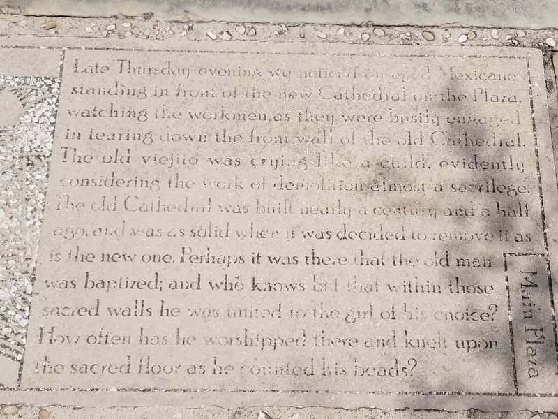 Closeup of The Old Cathedral Marker image. Click for full size.