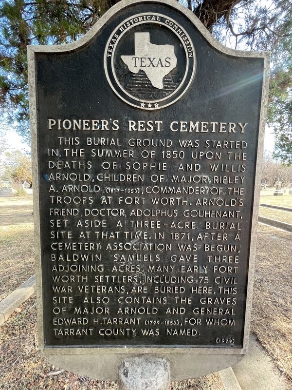 Pioneer's Rest Cemetery Marker image. Click for full size.