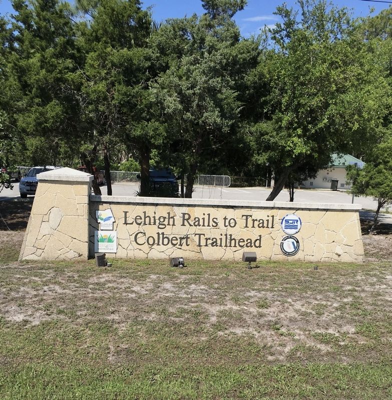 Lehigh Rails toTrail Colbert Trailhead Sign image. Click for full size.