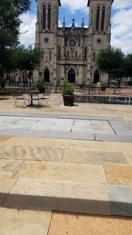 The view of the Draws a Revolver and Fires Away Marker in front of the cathedral image. Click for full size.