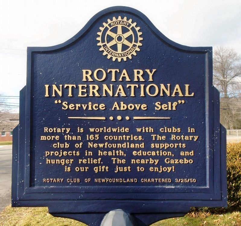 Rotary Club of Newfoundland Marker image. Click for full size.