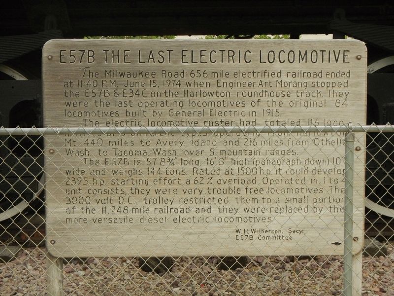 E57B The Last Electric Locomotive Marker image. Click for full size.