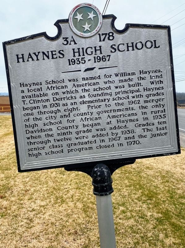 Haynes High School Marker image. Click for full size.