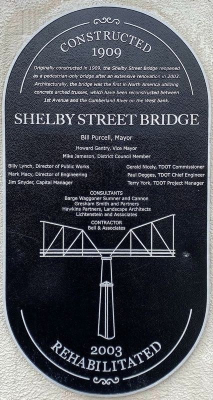 Shelby Street Bridge Marker image. Click for full size.