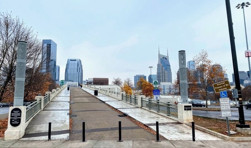 John Siegenthaler (Formerly Shelby Street) Pedestrian Bridge Entrancd. Click for full size. John Siegenthaler (Formerly Shelby Street) Pedestrian Bridge Entrancd image. Click for full size.