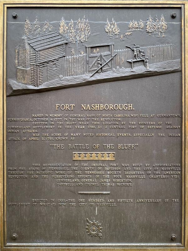 Fort Nashborough Marker image. Click for full size.