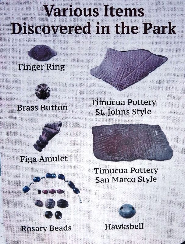 Marker detail: Various Items discovered in the Park image. Click for full size.