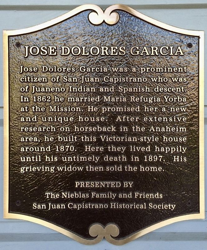 Jose Dolores Garcia Marker image. Click for full size.