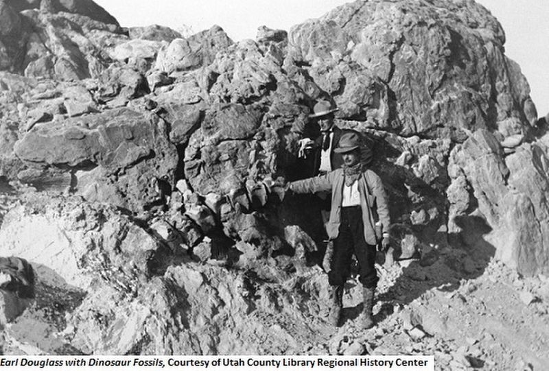 Earl Douglass with his most significant discovery image. Click for full size.