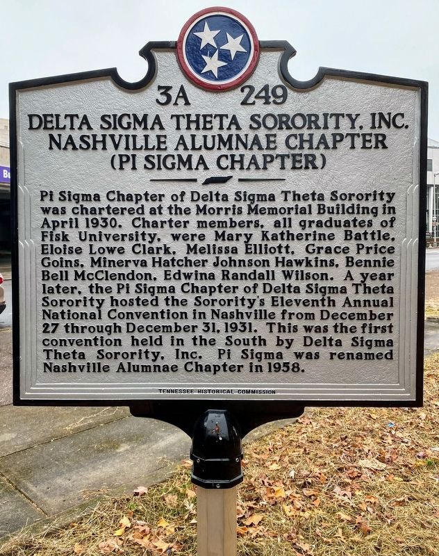 Delta Sigma Theta Sorority, Inc. Nashville Alumnae Chapter Marker image. Click for full size.