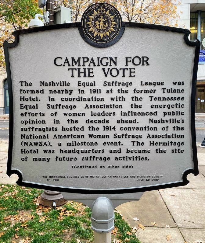 Campaign for the Vote Marker (Front) image. Click for full size.