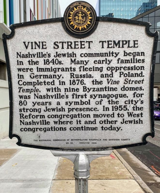 Vine Street Temple Marker (Front) image. Click for full size.