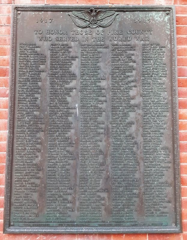 World War Memorial. Click for full size. World War Memorial image. Click for full size.