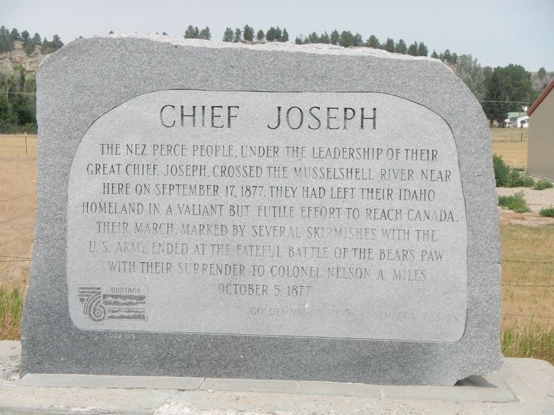 Chief Joseph Marker image. Click for full size.