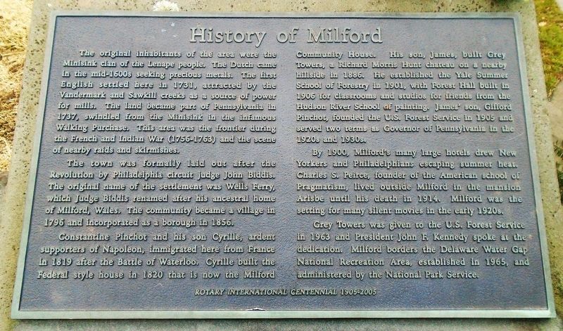History of Milford Marker image. Click for full size.