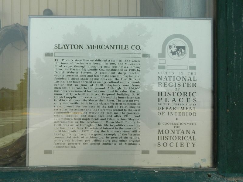 Slayton Mercantile Co. Marker image. Click for full size.