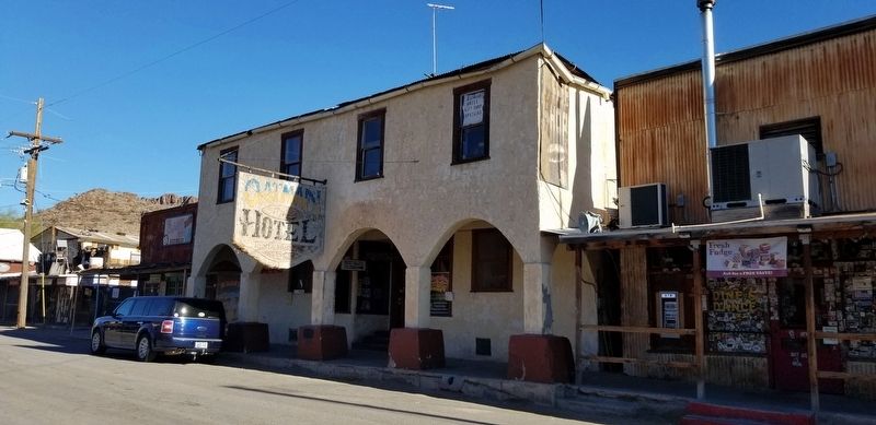 The Oatman Hotel located across the street from the marker image. Click for full size.