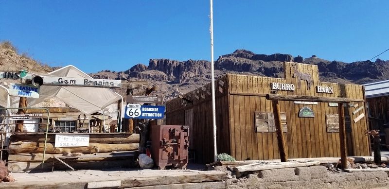 The view of the Gold Mining Ghost Town, Oatman, Arizona Marker from the street image. Click for full size.