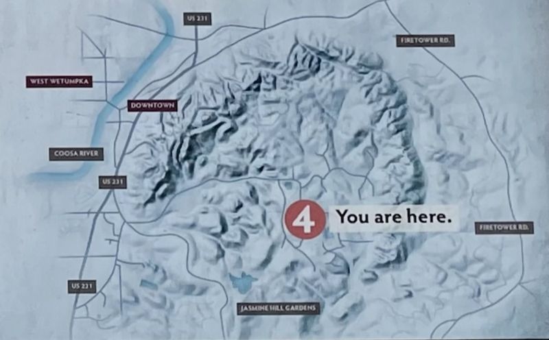 Map closeup of the Wetumpka Impact Crater walls. image. Click for full size.