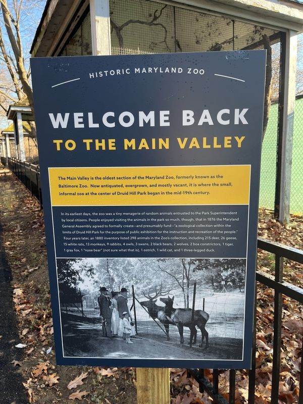 Welcome Back to the Main Valley Marker image. Click for full size.