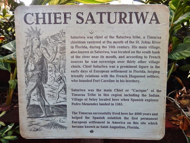Chief Saturiwa Marker image. Click for full size.