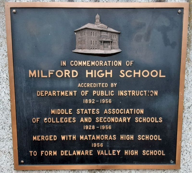 Milford High School Marker image. Click for full size.