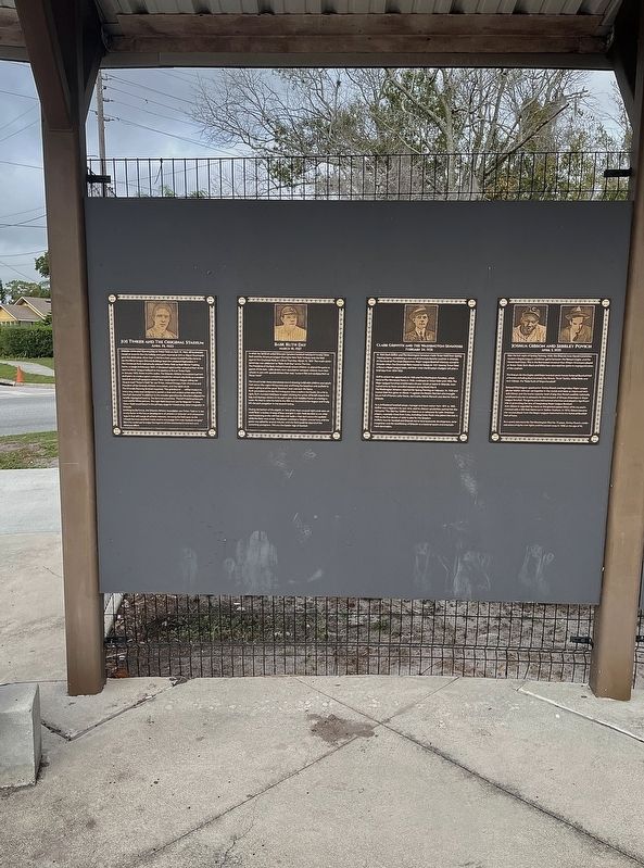 Babe Ruth Day Marker (second from left in photo) image. Click for full size.