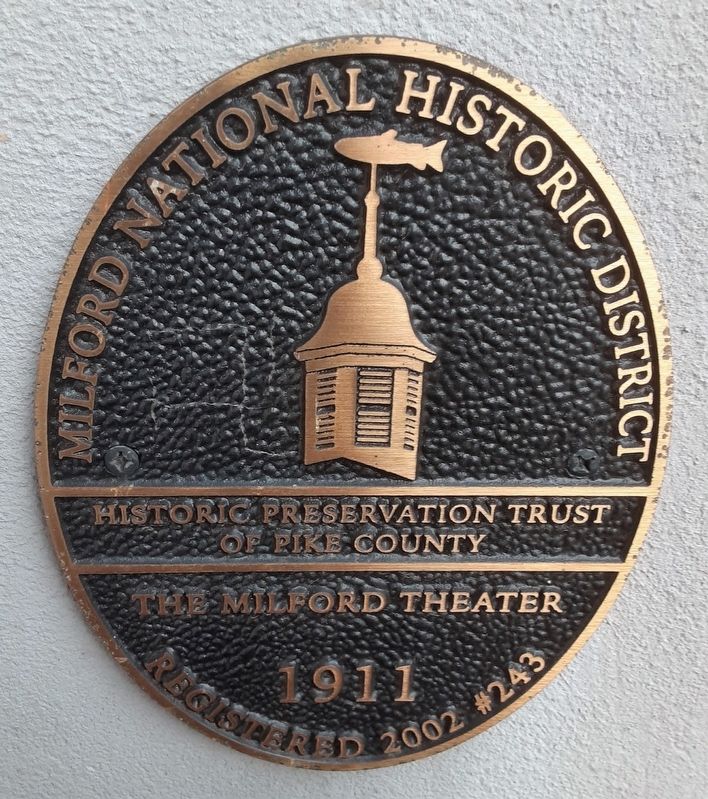 The Milford Theater Marker image. Click for full size.